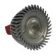 Λάμπα led ισχύος MR16 3W 12V AC/DC πορτοκαλί φως ντιμαριζόμενη δέσμης 10° αλουμινίου ασημί