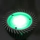 Λάμπα led ισχύος MR16 3W 12V AC/DC πράσινο φως ντιμαριζόμενη δέσμης 10° αλουμινίου ασημί