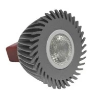 Λάμπα led ισχύος  MR16 3W 12V AC/DC 270lm κόκκινο φως δέσμης 30° αλουμινίου ασημί