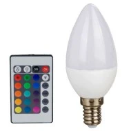 Λάμπα smart led κεράκι 4W E14 230V RGB +3000K εναλλαγής χρωμάτων με τηλεχειριστήριο