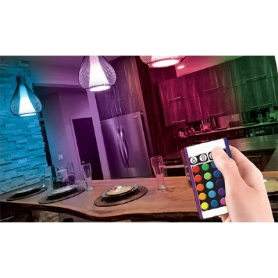 Λάμπα smart led σφαιρική 4W E14 230V RGB +3000k εναλλαγής χρωμάτων με τηλεχειριστήριο