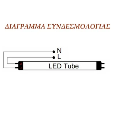 Λάμπα led τύπου φθορίου T8 150cm 23W 4000k ενδιάμεσο φως 2200lm με τροφοδοσία στο 1 άκρο