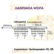 180 Χριστουγεννιάτικα λαμπάκια ψείρες μπλε σε γιρλάντα με διάφανο καλώδιο 5m 230V