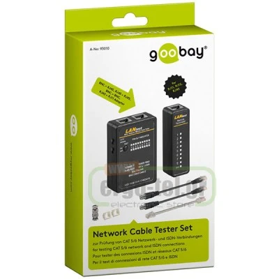 ΔΟΚΙΜΑΣΤΗΣ(TESTER) ΚΑΛΩΔΙΩΝ ΔΙΚΤΥΟΥ GOOBAY 93010 ΓΙΑ ΚΑΛΩΔΙΑ RJ11 RJ12 RJ45 ΚΑΙ BNC ΜΕ 8 ΕΝΔΕΙΞΕΙΣ L
