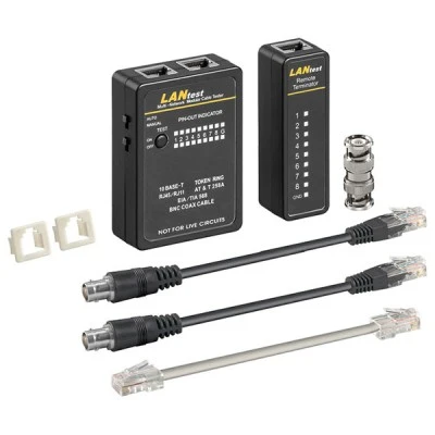 ΔΟΚΙΜΑΣΤΗΣ(TESTER) ΚΑΛΩΔΙΩΝ ΔΙΚΤΥΟΥ GOOBAY 93010 ΓΙΑ ΚΑΛΩΔΙΑ RJ11 RJ12 RJ45 ΚΑΙ BNC ΜΕ 8 ΕΝΔΕΙΞΕΙΣ L