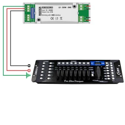 Led controller 250W με δυνατότητα σύνδεσης κονσόλας DMX512 για 1 κανάλι MASTER LD-250W-DMX Led controller 250W με δυνατότητα σύνδεσης κονσόλας DMX512 για 1 κανάλι MASTER LD-250W-DMX