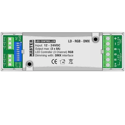 Led controller 250W με δυνατότητα σύνδεσης κονσόλας DMX512 για 3 κανάλια MASTER LD-RGB-DMX