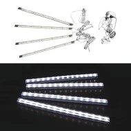 Μπάρα αλουμινίου σετ 4τμχ 1.2w/μπάρα 230V λευκό ψυχρό φως στεγανή IP44 πλήρης με τροφοδοτικά