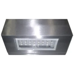 Led φωτιστικό επίτοιχο ορθογώνιο σατινέ 1.6W μπλε φως μονής κατεύθυνσης 24led 230V στεγανό IP54