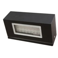 Led φωτιστικό επίτοιχο ορθογώνιο σαγρέ σκουριά 1.6W ψυχρό φως μονής κατεύθυνσης 24led 230V στεγανό I