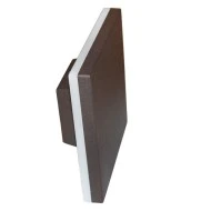 Led απλίκα επίτοιχη σαγρέ σκουριά τετράγωνη 10W 4000k λευκό φως 1100lm έμμεσου φωτισμού