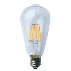 Λάμπα led filament αβοκάντο Ε27 6W 230V ντιμαριζόμενη 2700k θερμό λευκό φως 590 lumen 30000h