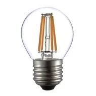 Λάμπα led filament σφαιρική Ε27 4W 230V 2700k θερμό λευκό φως 350 lumen 30000h