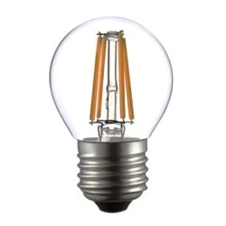 Λάμπα led filament σφαιρική Ε27 4W 230V 2700k θερμό λευκό φως 350 lumen 30000h