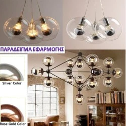 Λάμπα led filament ανεστραμμένου καθρέπτου χρυσό Ε27 6W 230V ντιμαριζόμενη 2700k θερμό λευκό φως
