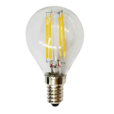 Λάμπα led filament σφαιρική Ε14 4W 230V 6500k ψυχρό λευκό φως 440 lumen 30000h