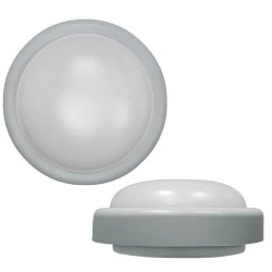Led πλαφονιέρα γκρι 18W λευκό φως 4000k με κάλυμμα πολυκαρμπονάτ στεγανή IP44