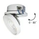Led φωτιστικό χωνευτό κινητό 10W 2700k θερμό λευκό φως 700Lm 230V με cob δέσμης 60°