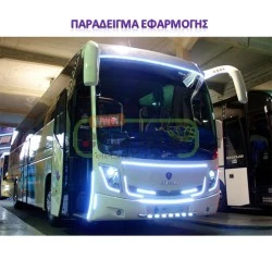 Φωτοσωλήνας led στρογγυλός ψυχρό φως 24V AC/DC 48led/m 1W/m για κρυφό φωτισμό