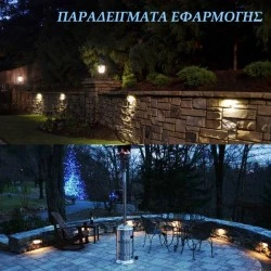 Led απλίκα μαύρη στρόγγυλη πλαστική 6W 420Lm 4000k ενδιάμεσο λευκό φως στεγανή ΙΡ54