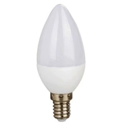 Λάμπα led C37 κερί Ε14 3W 230V 3000k θερμό λευκό φως δέσμης 200° 260 lumen 30000h
