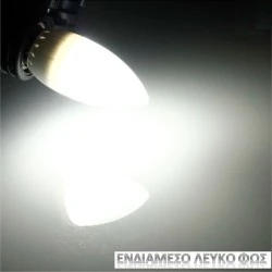 Λάμπα led C37 κερί Ε14 5W 230V 4000k ενδιάμεσο λευκό φως δέσμης 160° 450 lumen 30000h