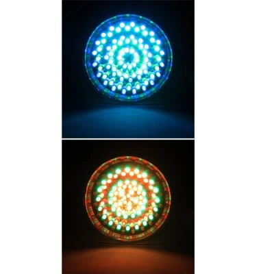 Λάμπα led PAR38 E27 (κήπου) 3W 42VAC δέσμης 30° RGB πολύχρωμη τύπου σκληράς υάλου