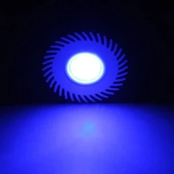 Λάμπα led ισχύος E27 3W 230V μπλε φως δέσμης 30° με εναλλάξιμο φακό από αλουμίνιο