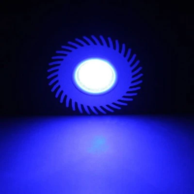 Λάμπα led ισχύος E27 3W 230V μπλε φως δέσμης 30° με εναλλάξιμο φακό από αλουμίνιο
