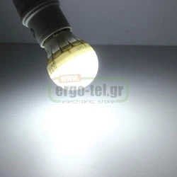 Λάμπα led σφαιρική Φ45 Ε27 6W 230V 6000k ψυχρό λευκό φως 480lumen γωνία θέασης 270°