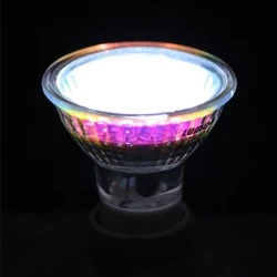 Λάμπα led GU10 1,4W 230V 6000k ψυχρό λευκό φως με κάλυμμα & 24 Led απλού τύπου δέσμης 30°