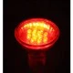 Λάμπα led MR11 0,8W 12V DC δέσμης 30° ντιμαριζόμενη κόκκινο φως με κάλυμμα και 15led