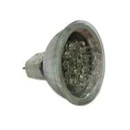 Λάμπα led MR11 0,8W 12V DC ντιμαριζόμενη πράσινο με κάλυμμα δέσμης 30°
