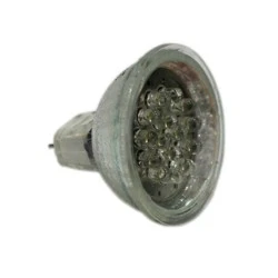 Λάμπα led MR11 0,8W 12V DC ντιμαριζόμενη πράσινο με κάλυμμα δέσμης 30°