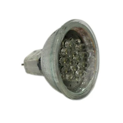 Λάμπα led MR11 0,8W 12V DC ντιμαριζόμενη πράσινο με κάλυμμα δέσμης 30°