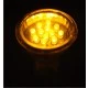 Λάμπα led MR11 0,8W 12V DC ντιμαριζόμενη δέσμης 30° κίτρινο-πορτοκαλί φως με κάλυμμα