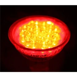 Λάμπα led PAR16 1,4W 12V DC δέσμης 30° ντιμαριζόμενη κόκκινο φως με κάλυμμα δέσμης 30°