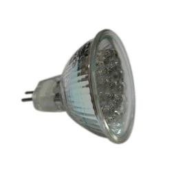 Λάμπα led PAR16 1,4W 12V DC δέσμης 30° ντιμαριζόμενη κίτρινο-πορτοκαλί φως με κάλυμμα