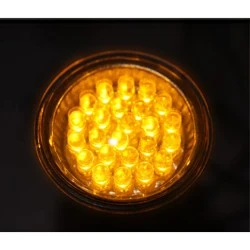 Λάμπα led PAR16 1,4W 12V DC δέσμης 30° ντιμαριζόμενη κίτρινο-πορτοκαλί φως με κάλυμμα