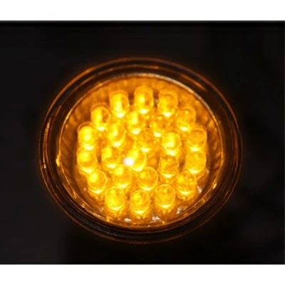 Λάμπα led PAR16 1,4W 12V DC δέσμης 30° ντιμαριζόμενη κίτρινο-πορτοκαλί φως με κάλυμμα