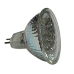 Λάμπα led MR16 GU5.3 1,4W 12V DC ντιμαριζόμενη 5500k ψυχρό λευκό φως 68lm δέσμης 30°