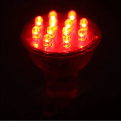 Λάμπα led MR11 0,8W 230V κόκκινο φως χωρίς κάλυμμα με 15Led απλού τύπου δέσμης 30°