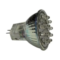 Λάμπα led MR11 0,8W 230V κόκκινο φως χωρίς κάλυμμα με 15Led απλού τύπου δέσμης 30°