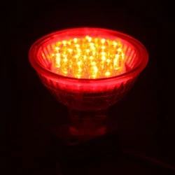 Λάμπα led MR16 GU5.3 230V 1,8W ντιμαριζόμενη κόκκινο φως με κάλυμμα δέσμης 30°