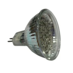 Λάμπα led MR16 GU5.3 230V 2W 180lm δέσμης 30° ντιμαριζόμενη πορτοκαλί φως με κάλυμμα