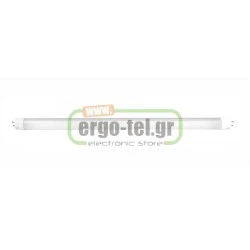 Λάμπα led τύπου φθορίου T8 90cm 14W 6200k ψυχρό λευκό φως 1300lumen γυάλινη με τροφοδοσία στα 2 άκρα
