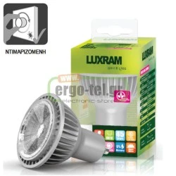 ΛΑΜΠΑ LED LUXRAM TRUEVISION GU10 ΝΤΙΜΑΡΙΖΟΜΕΝΗ 7W 3000k ΘΕΡΜΟ ΛΕΥΚΟ ΦΩΣ 400lm 230V 36° 45000h