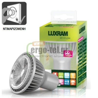 ΛΑΜΠΑ LED LUXRAM TRUEVISION GU10 ΝΤΙΜΑΡΙΖΟΜΕΝΗ 7W 3000k ΘΕΡΜΟ ΛΕΥΚΟ ΦΩΣ 400lm 230V 36° 45000h ΛΑΜΠΑ LED LUXRAM TRUEVISION GU10 ΝΤΙΜΑΡΙΖΟΜΕΝΗ 7W 3000k ΘΕΡΜΟ ΛΕΥΚΟ ΦΩΣ 400lm 230V 36° 45000h