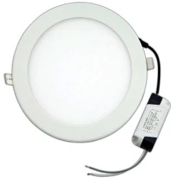 Led panel slim φωτιστικό χωνευτό 20W λευκό στρόγγυλο ψυχρό φως 6500Κ 230V 90lm/W