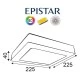 Led panel νίκελ ματ τετράγωνο επίτοιχο 20W 6000k ψυχρό φως δέσμης 120° 230V 1480lm 30000h Led panel νίκελ ματ τετράγωνο επίτοιχο 20W 6000k ψυχρό φως δέσμης 120° 230V 1480lm 30000h